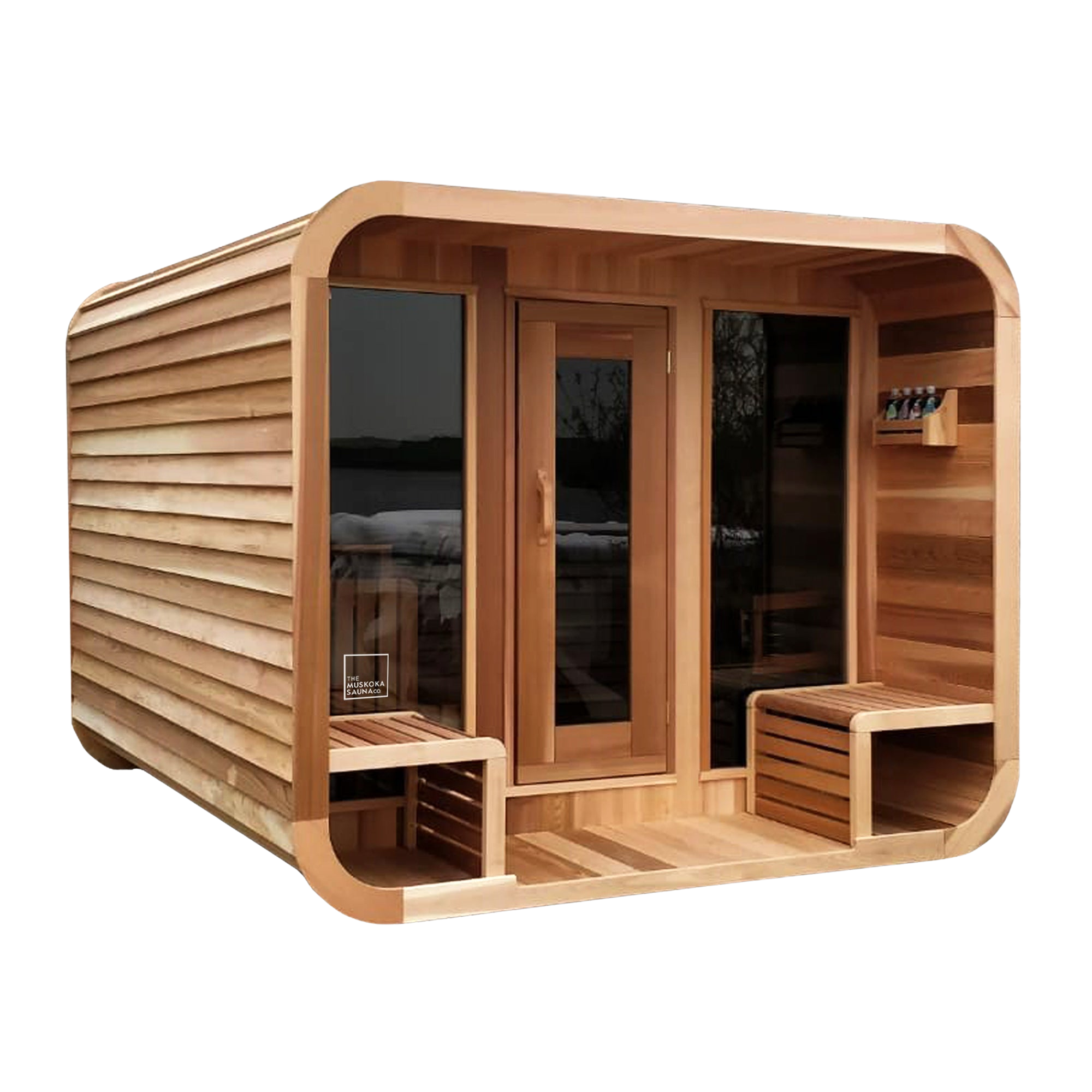 luna The Luna 8'x8' Sauna w/ 2' Porch | Luna Cedar Sauna – The Muskoka