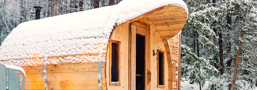 Cedar Barrel Sauna - Winter Ready Saunas for Harsh Winters- Muskoka Saunas