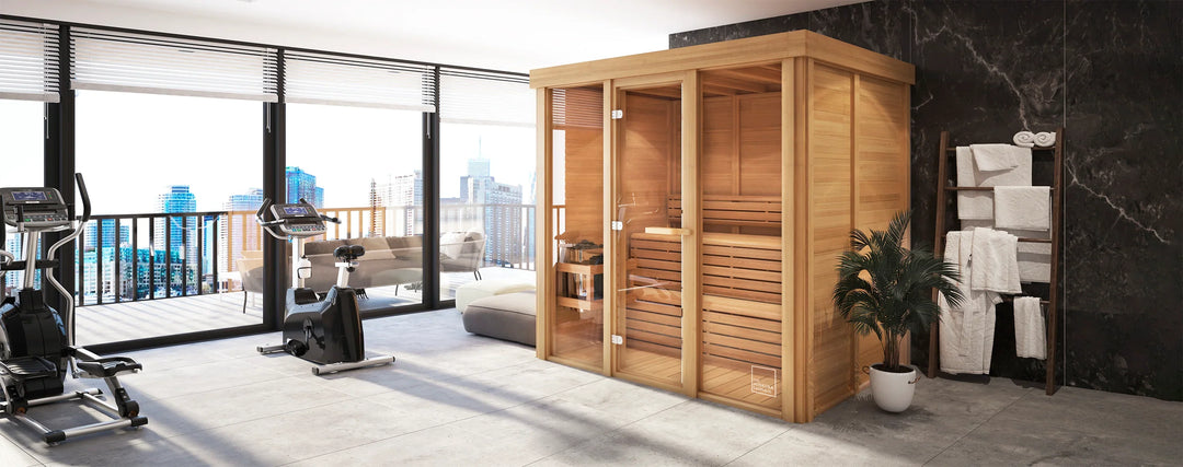 Indoor Cedar Cube Saunas
