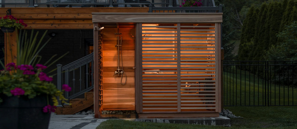 Outdoor Cedar Cube Saunas