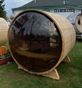 Rear wall options (Classic 7 Barrel Sauna)