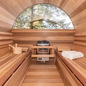 Rear wall options (Classic 7 Barrel Sauna)