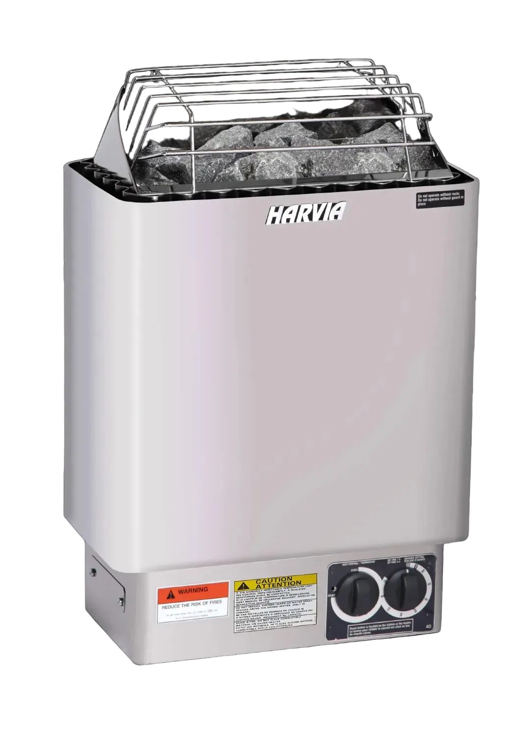 Harvia sauna heater on a white background