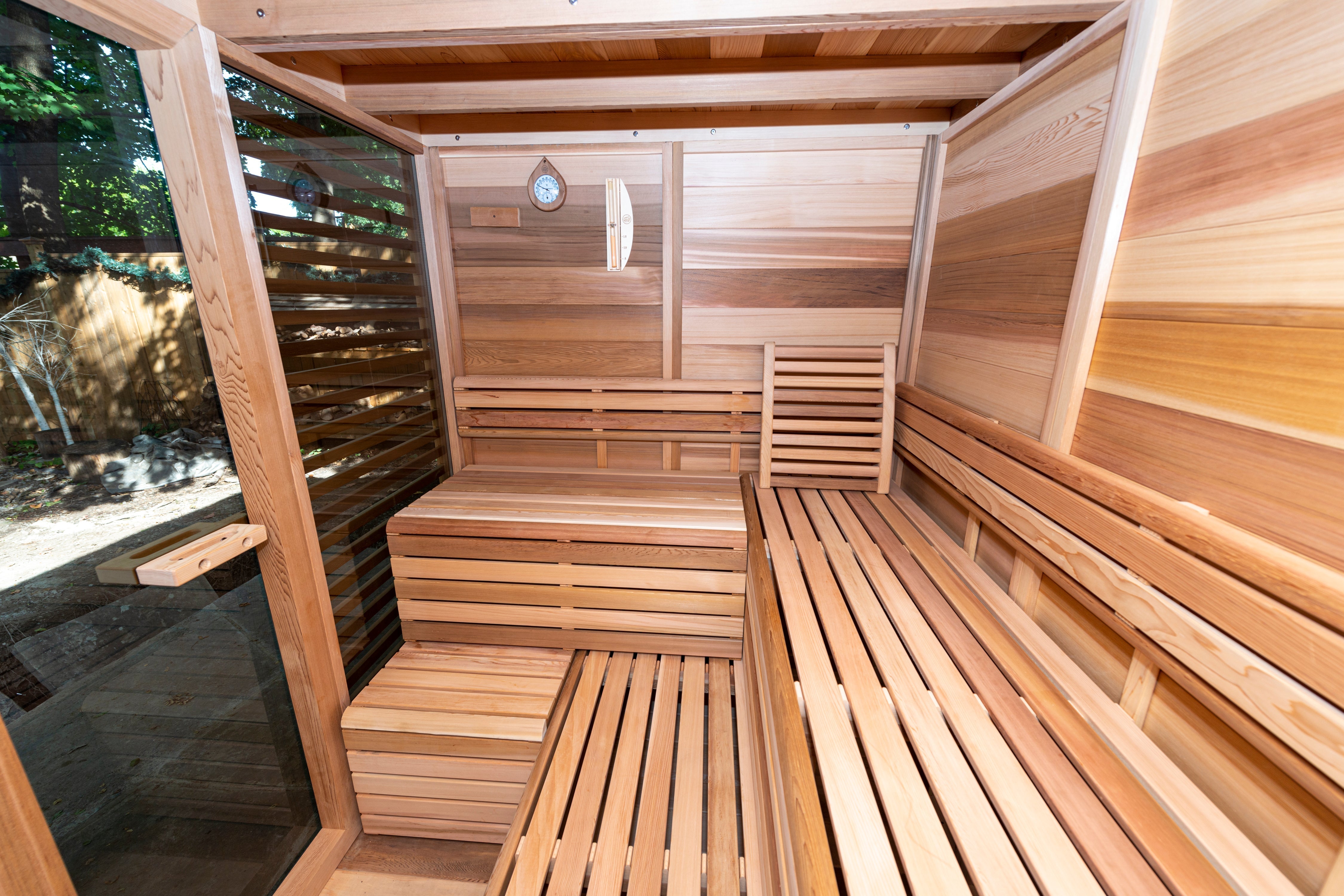 Outdoor 670 Pure Cube Sauna | Outdoor Cedar Sauna – The Muskoka