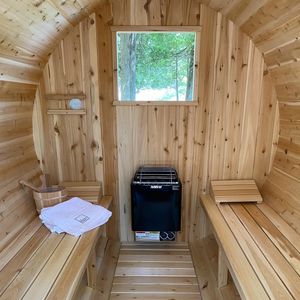Rear wall options (Classic 7 Barrel Sauna)