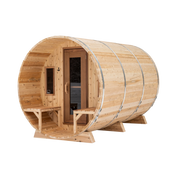Premium 7'x 8' Barrel Sauna With 2' Porch