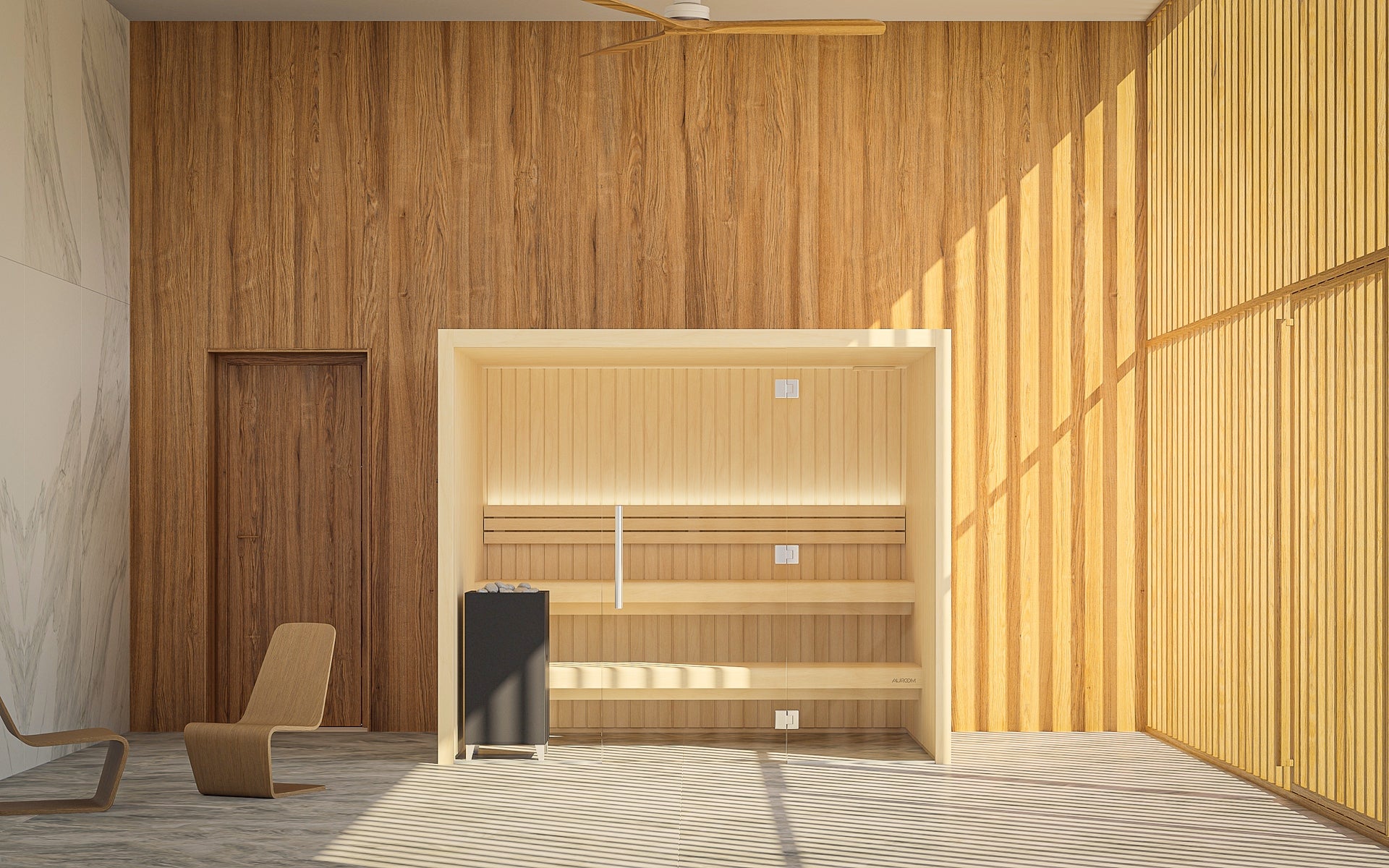 Auroom Indoor Emma Glass Cabin Sauna
